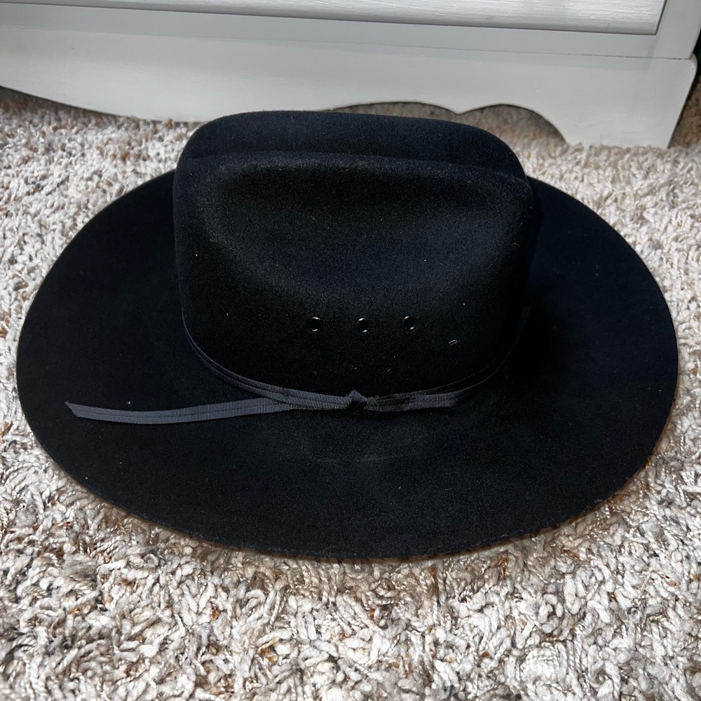 Toddler boys black felt and wool cowboy hat from MHT Texas size 6 1/4